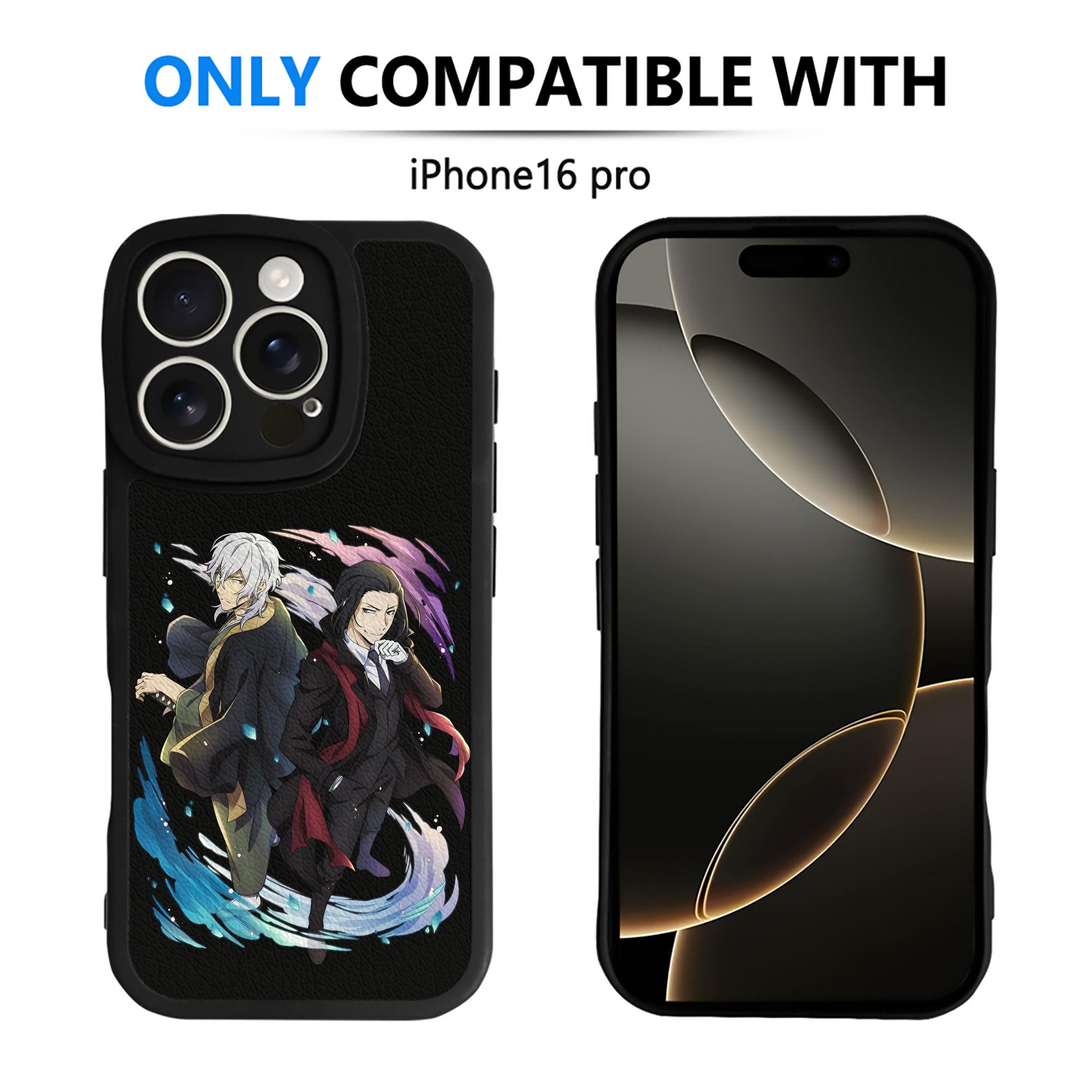 （画像用） 文豪ストレイドッグス Bungo Stray Dogs 【iPhone 16シリーズ対応】シリコンスマホケース（レザー調） 材質：シリコン